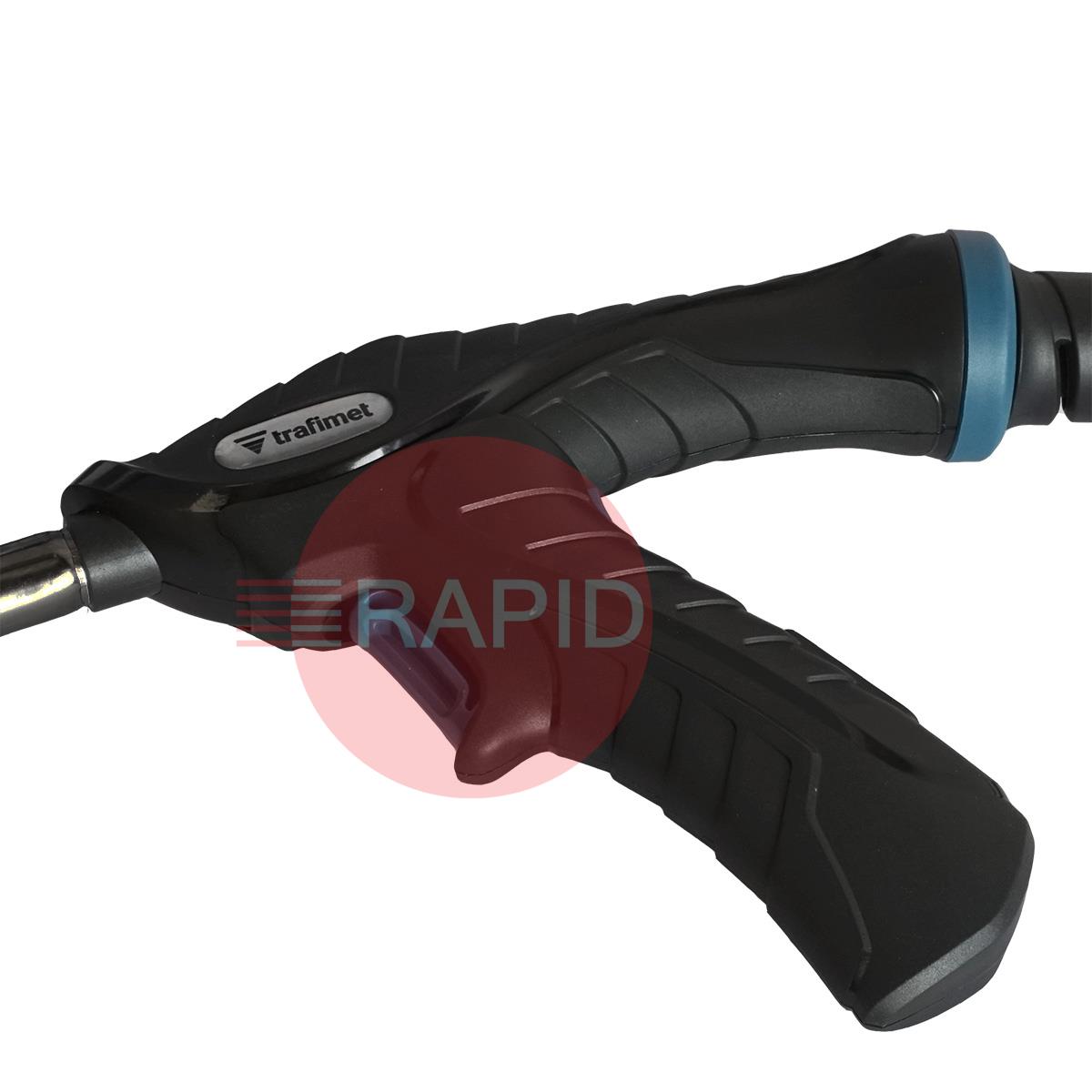 ERGOPLUS15R  Trafimet ERGOPLUS 15R Rotatable 45° Neck Air Cooled MIG Torch w/ Euro Connection, 180A CO2, 150A Mixed Gas